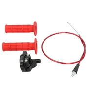 Motorcycle Hand Grips 22mm 7/8in with Throttle and Twist Cable for ATV Quad Pit Dirt Bike Motocross Racing